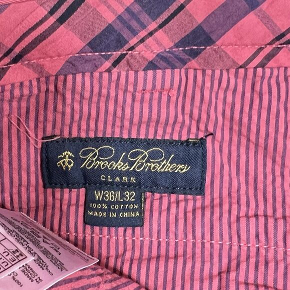 Brooks Brothers Pants Mens Sz 36 Pink Red Clark Fit Stretch Advantage Chino - Picture 9 of 12